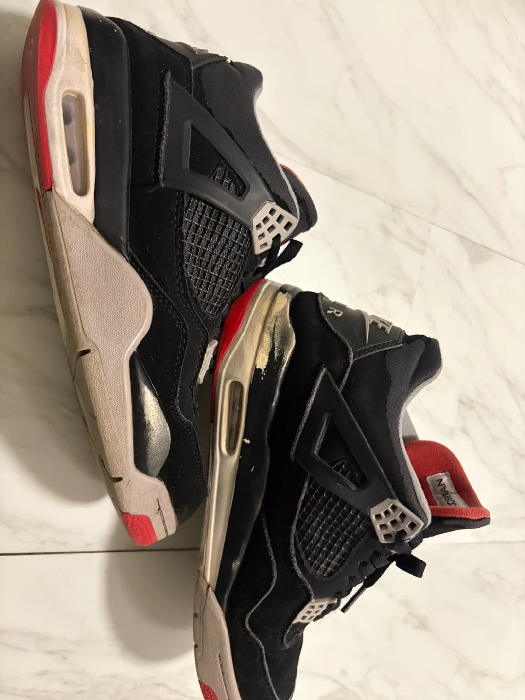 Nike Air Jordan 4 Retro Black Cement well used 9.5 size - photo 2