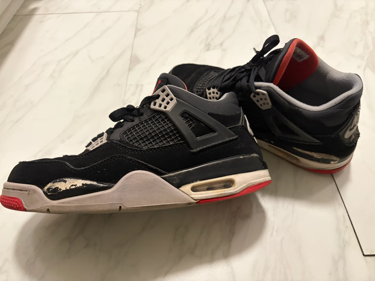 Nike Air Jordan 4 Retro Black Cement well used 9.5 size - photo 4