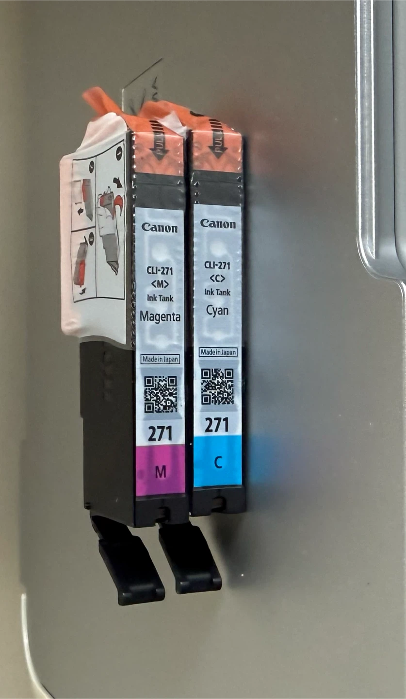 Canon CLI-271 Ink Cartridges (Cyan & Magenta) New/Sealed