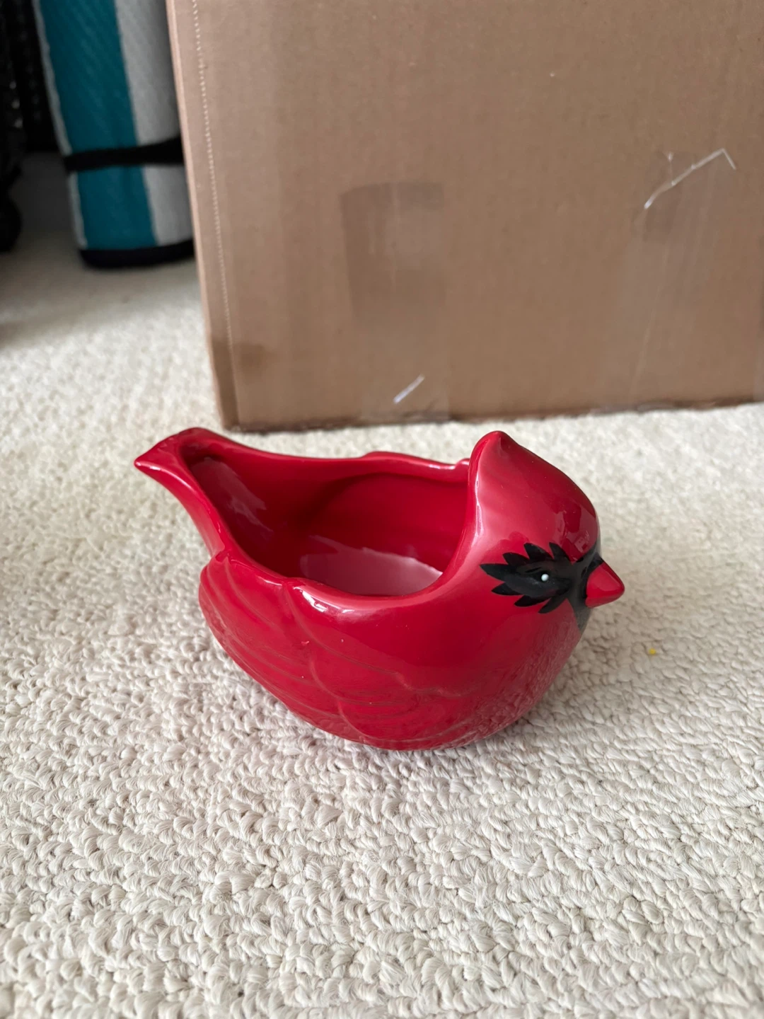 Red Cardinal Ceramic Trinket