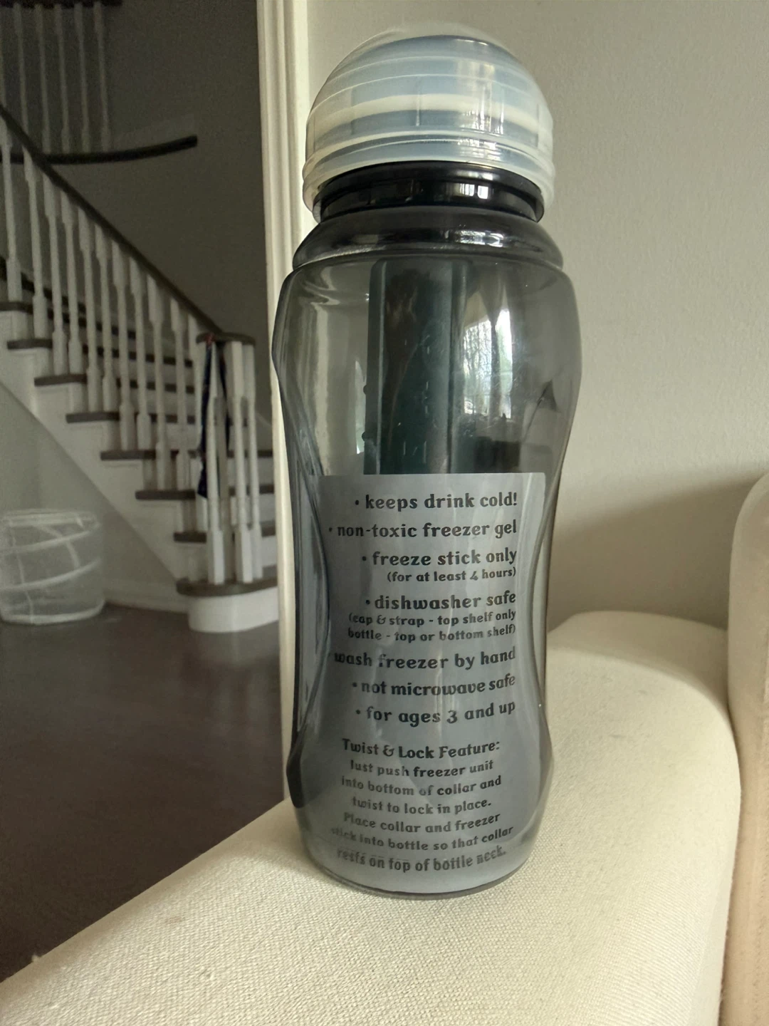 Kids water bottle with Freezer Stick