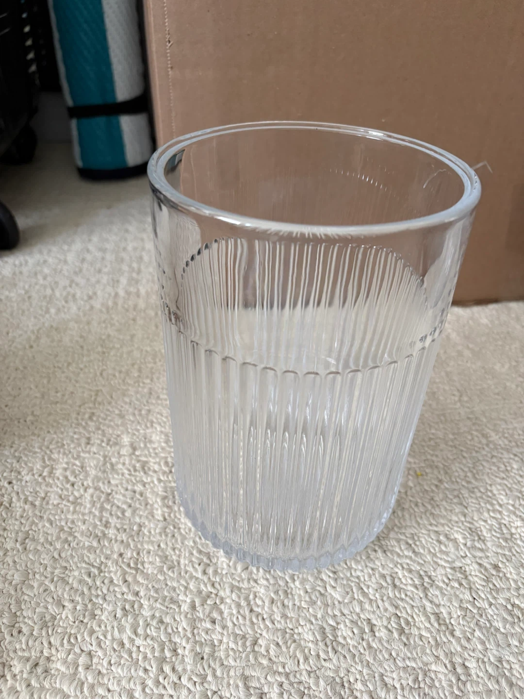 Ribbed Glass Tumbler vase