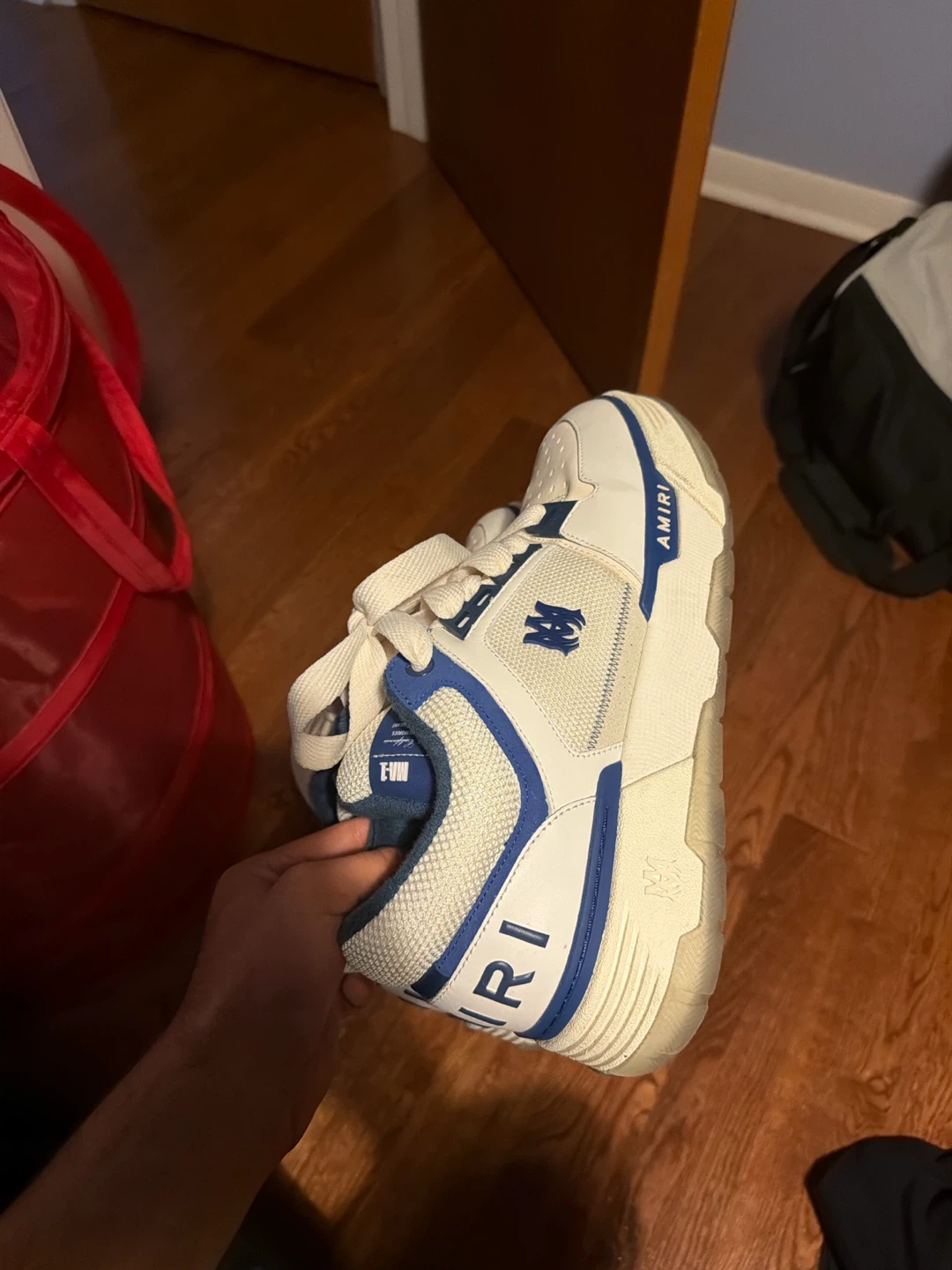 Amiri White and Blue Sneakers