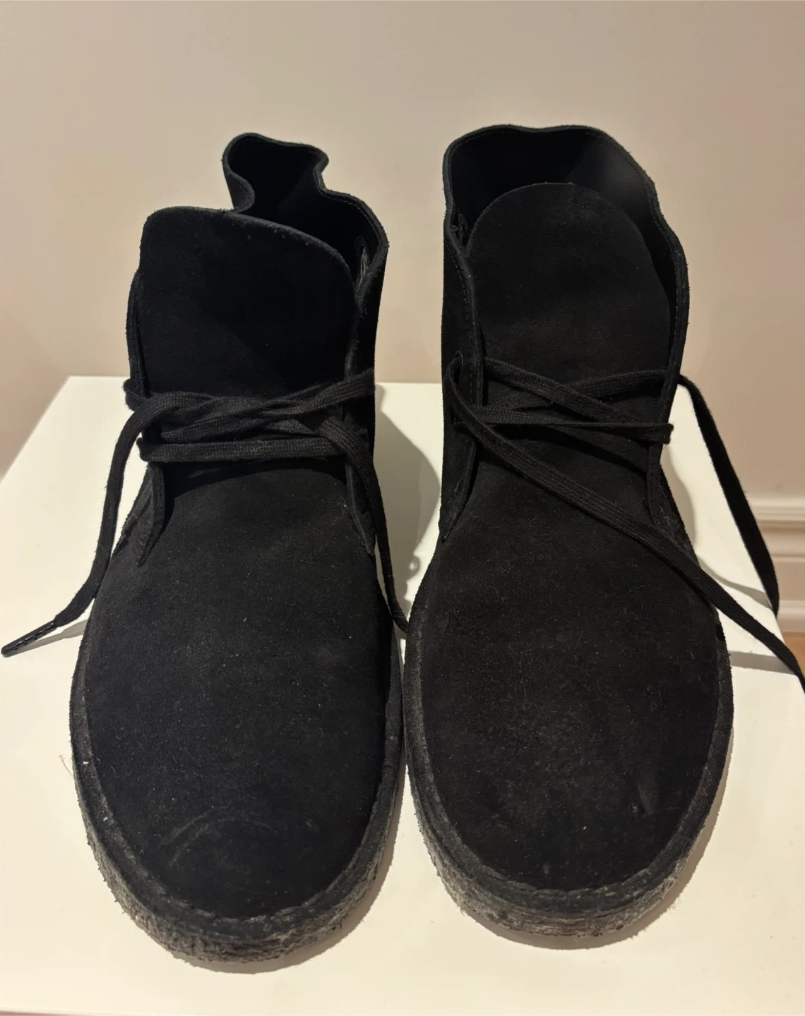 Clarks Originals Black Suede Desert Boots