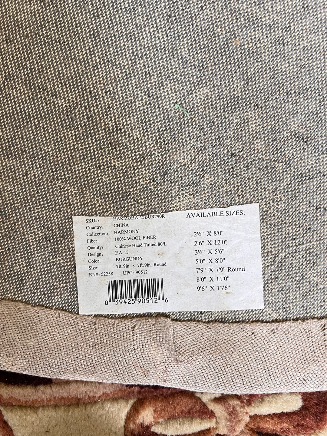 Round Area Rug with Greek Key Border - photo 2