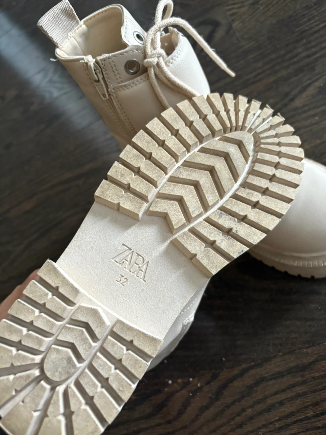 ZARA Beige Combat Boots kids - photo 2