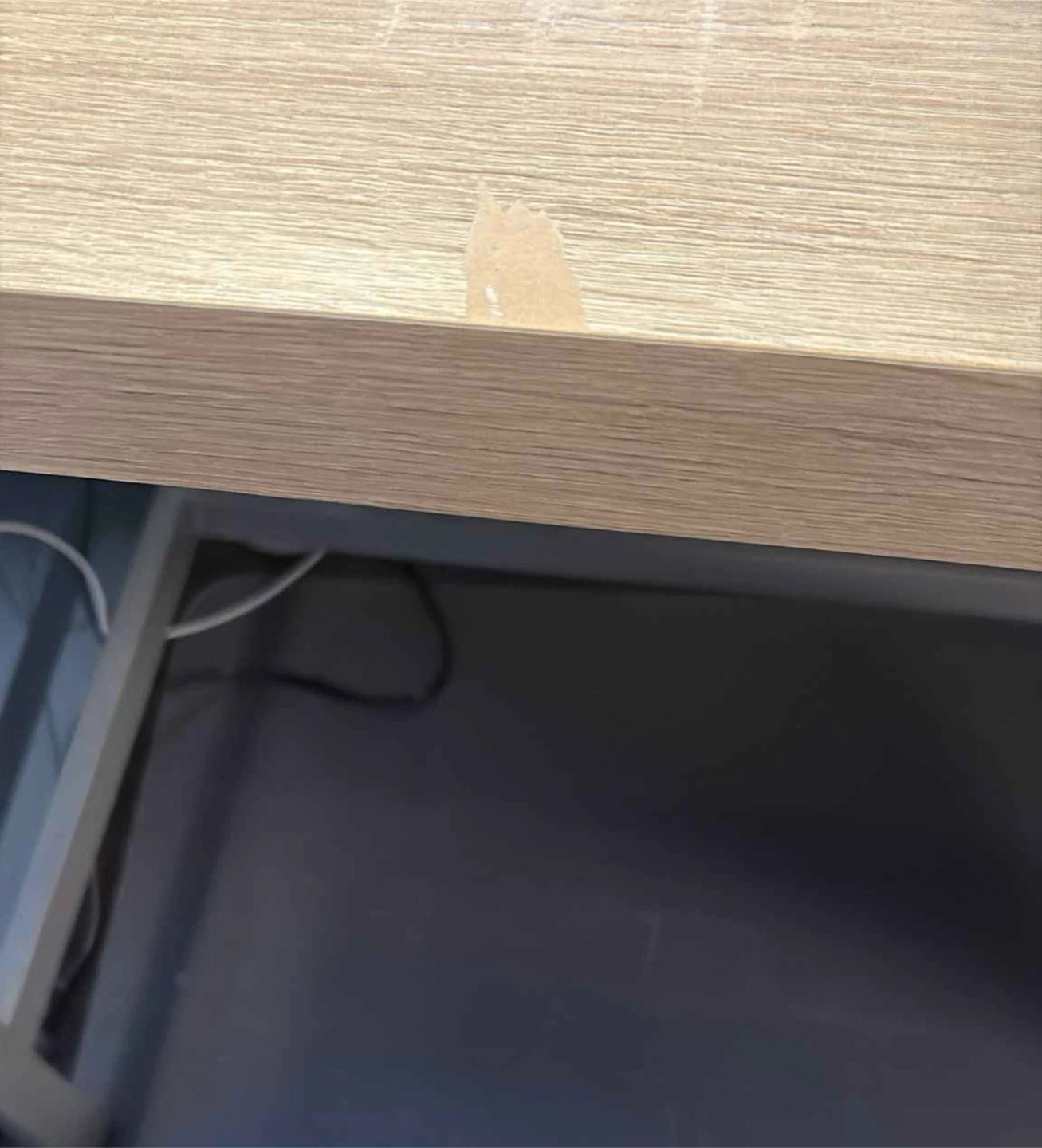 Oak Look Desk with 3 Drawers - photo 3