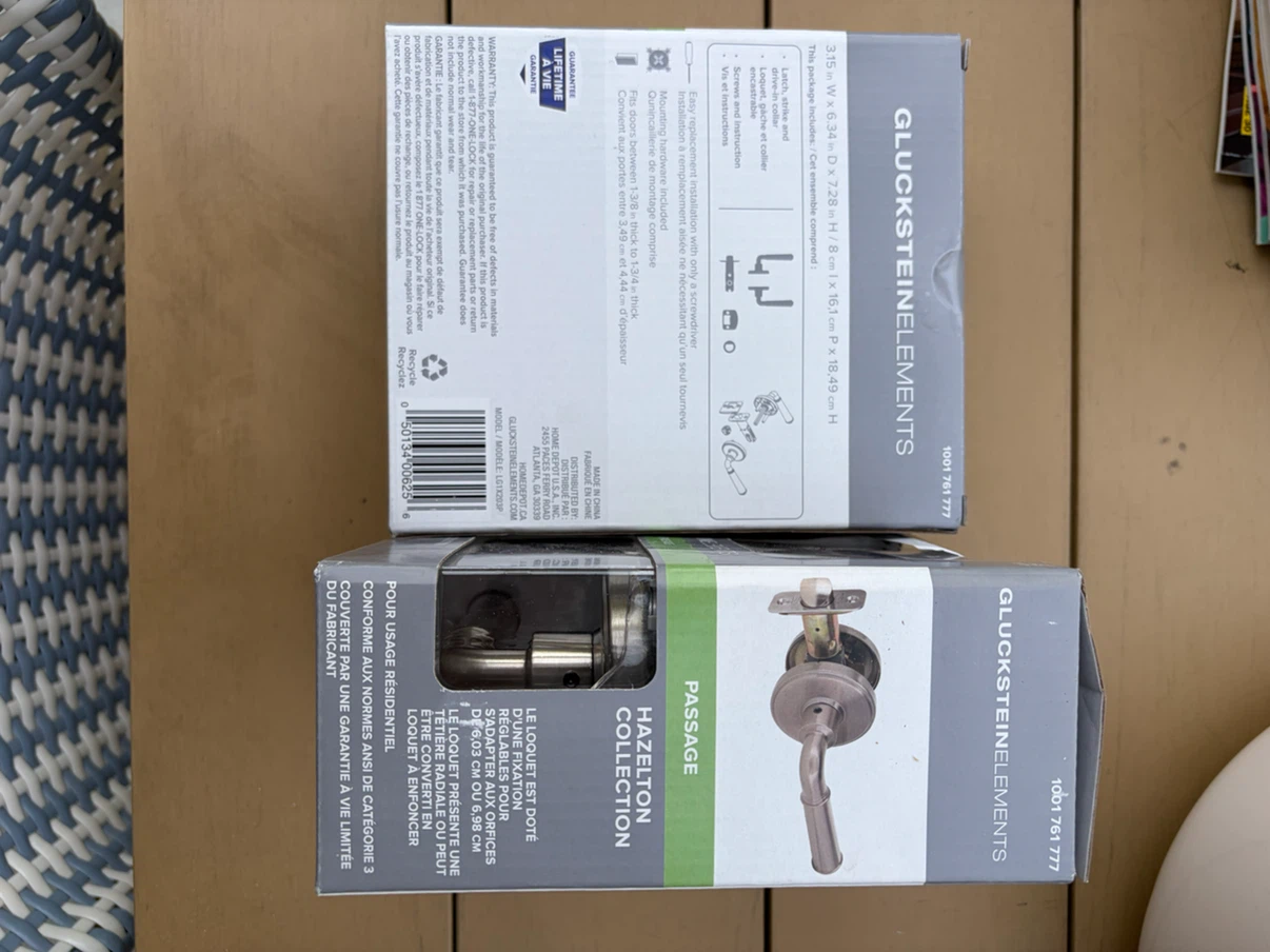 GlucksteinElements Hazelton Passage Door Handles - Satin Nickel