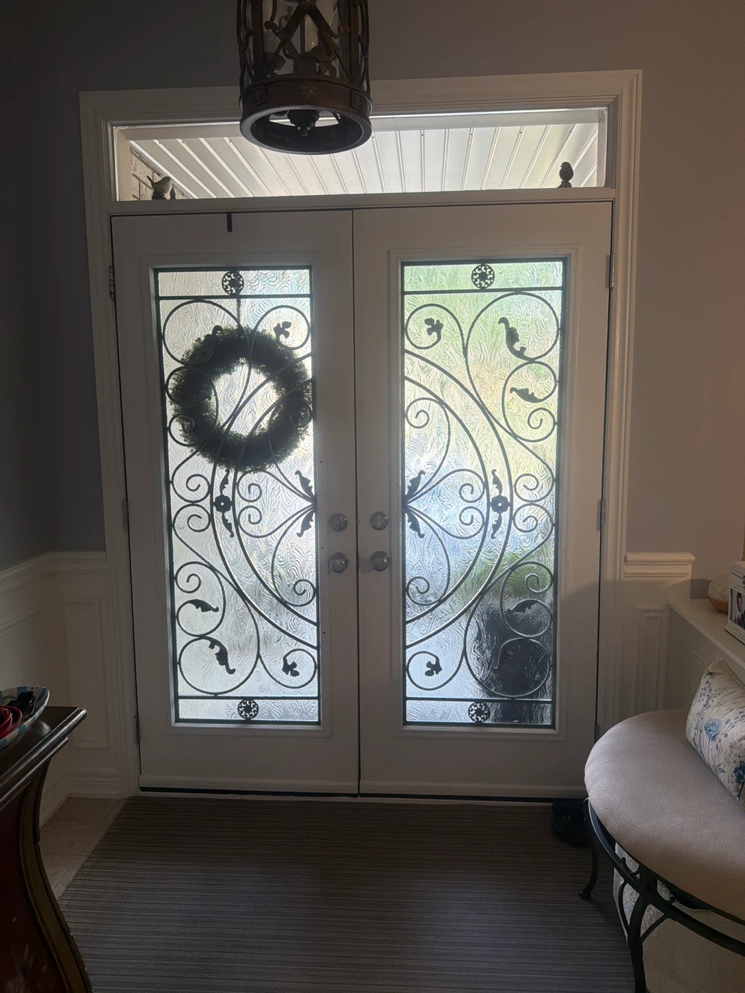 Double Entry Doors Decorative Glass