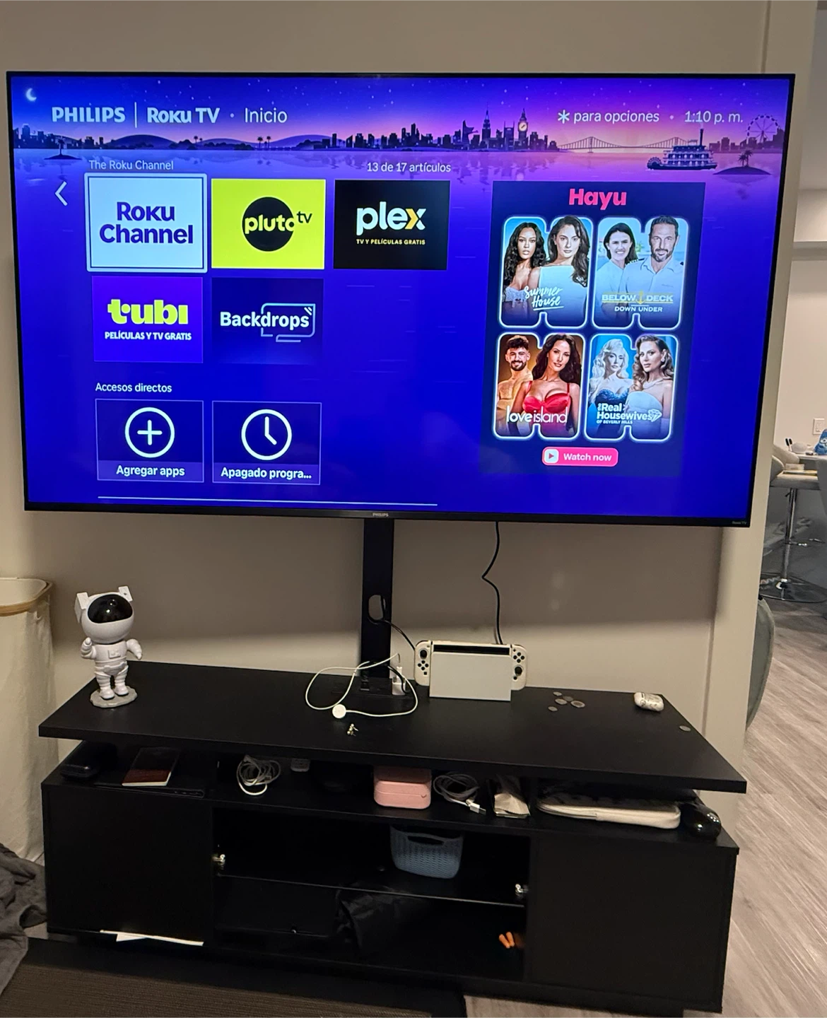Philips 65” Roku TV + TV Stand