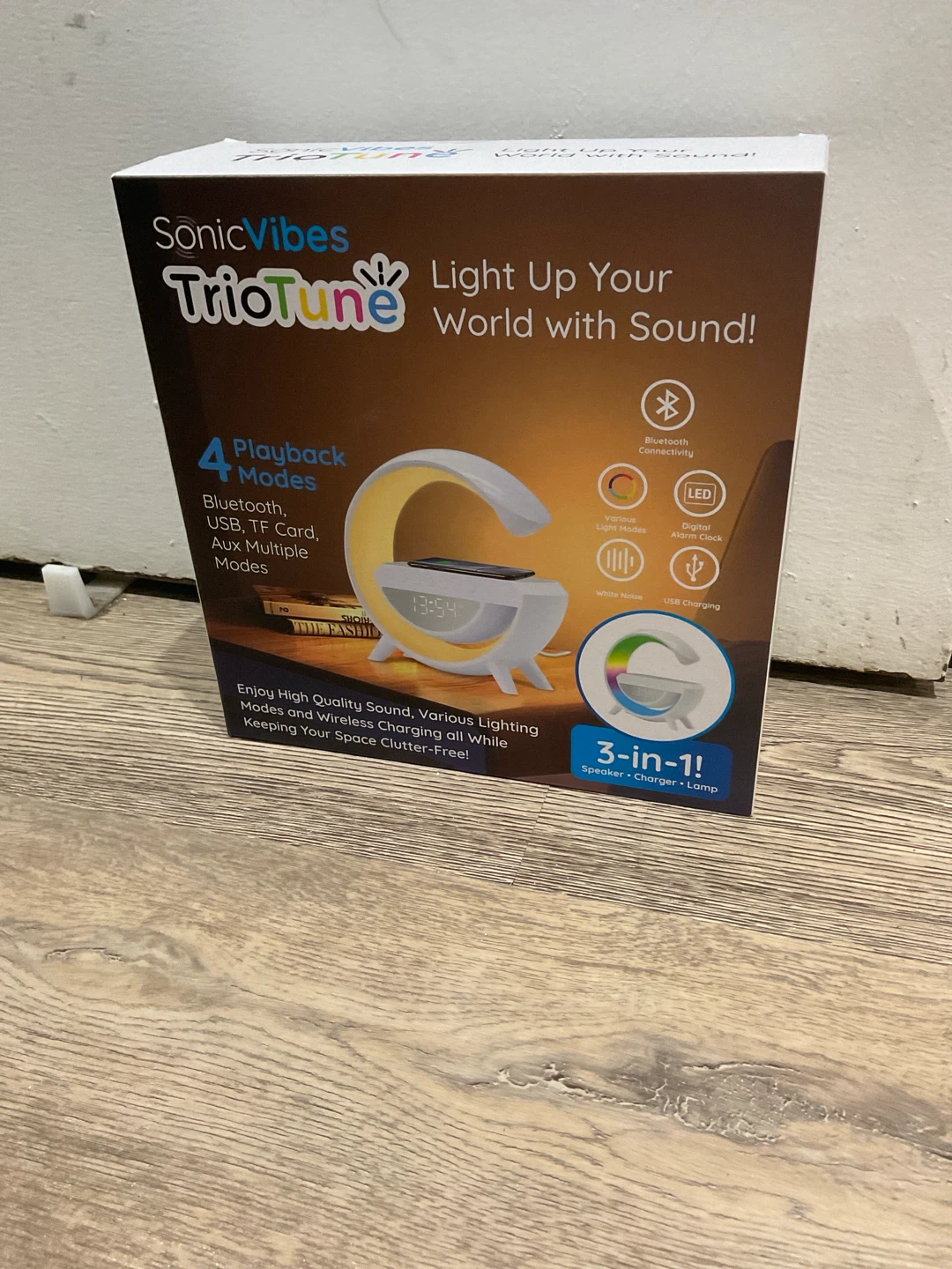 SonicVibes TrioTune 3-in-1 Speaker, Charger & Lamp