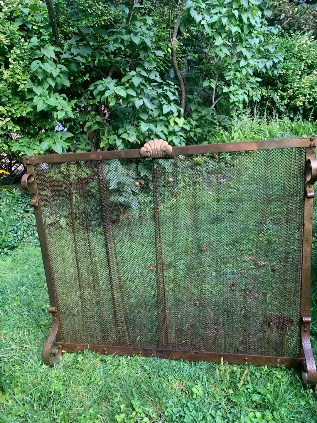 Vintage Metal Fireplace Screen