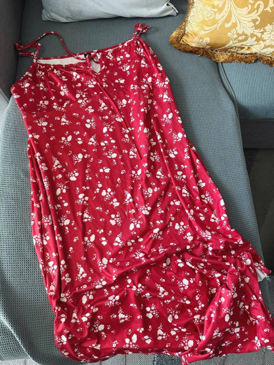 Red Floral Midi Dress — Size 3XL - photo 3