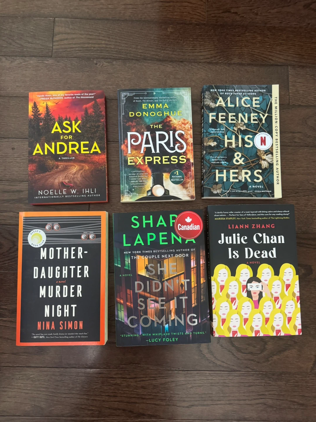 Thriller Novels $10 e as ch
