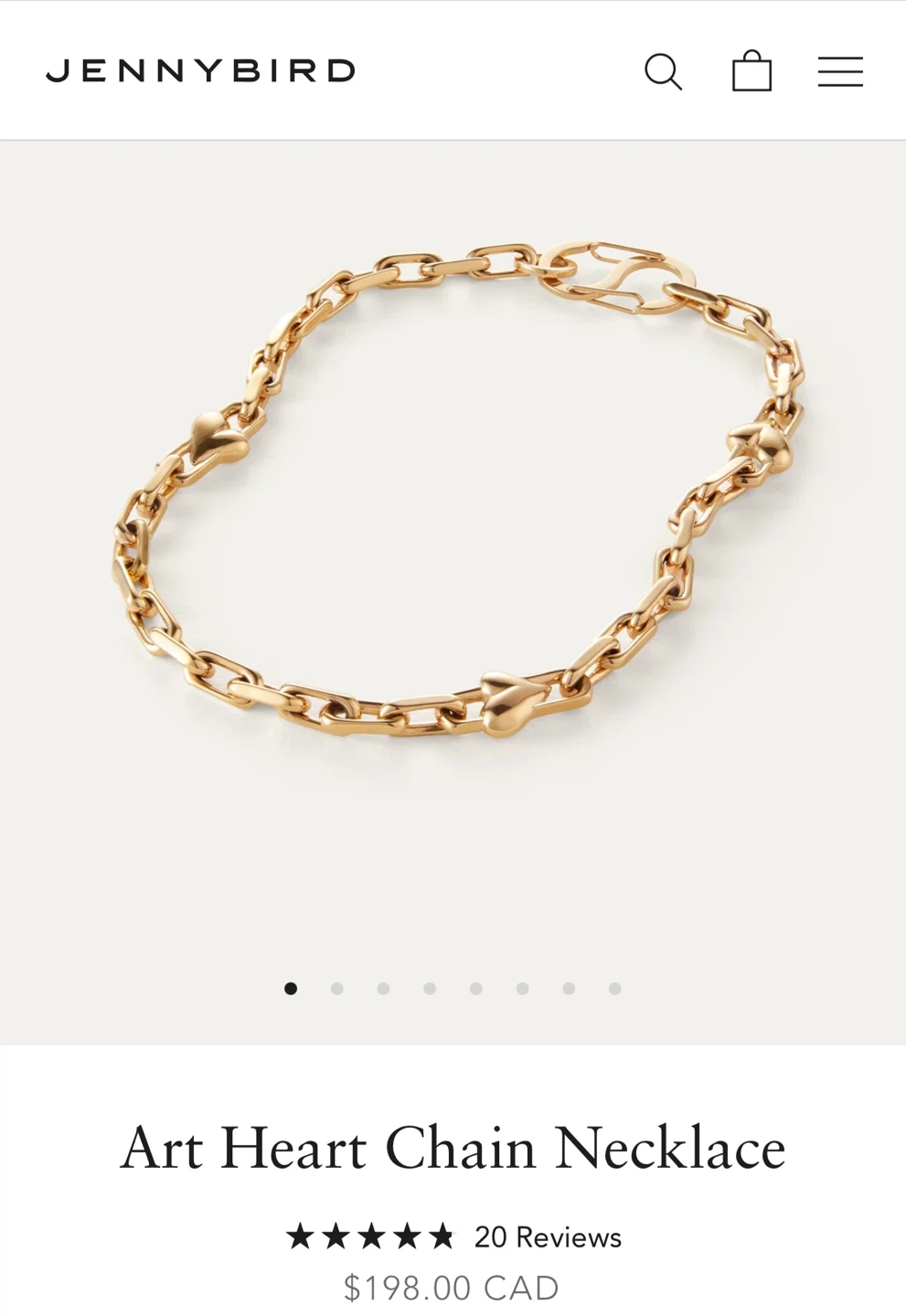 Jenny Bird Art Heart Chain Necklace - photo 2