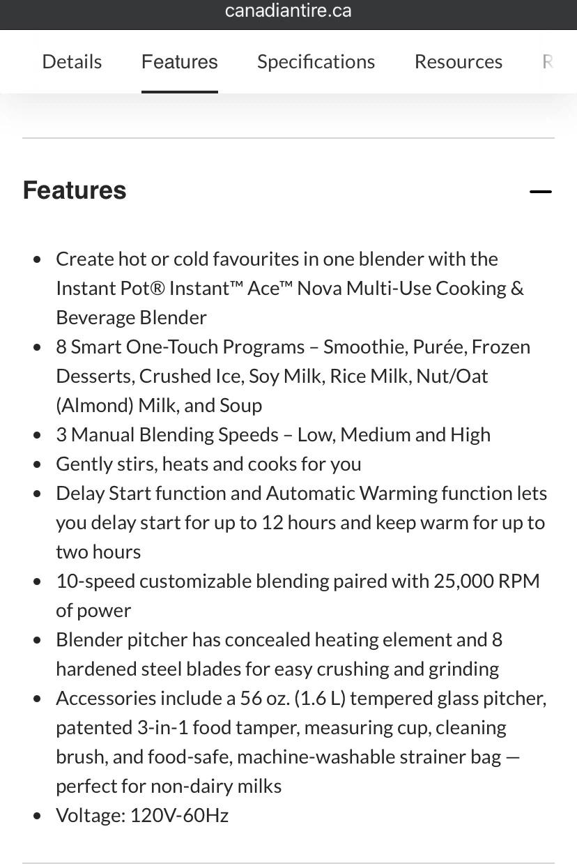 Instant Pot Ace Multi-Use Blender - photo 5