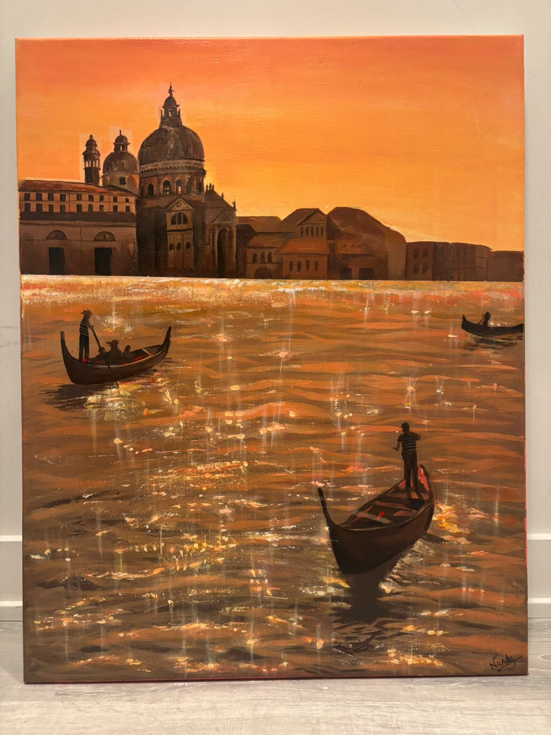 Venice Golden Sunset Painting