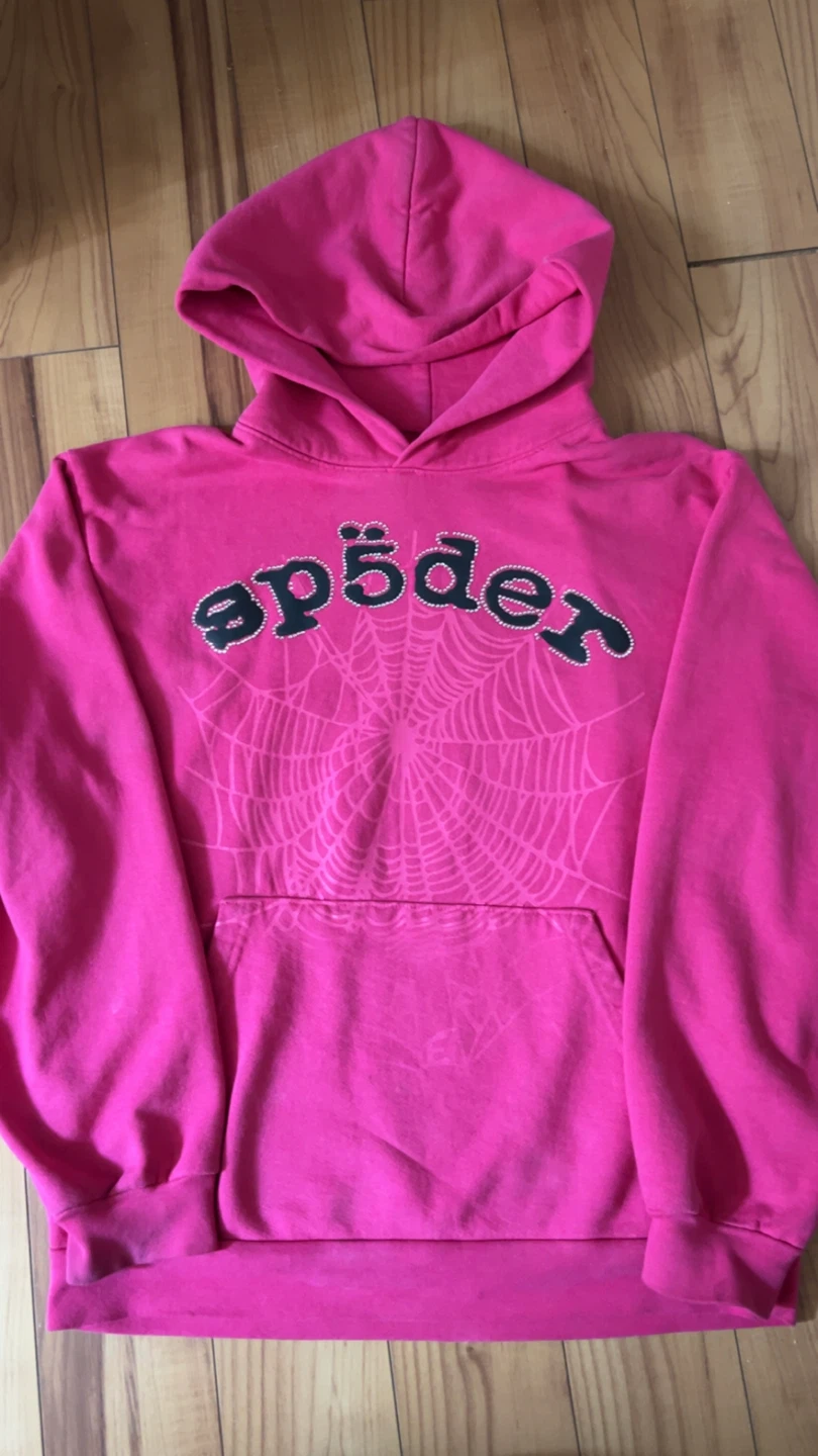 Sp5der Hoodie Pink Size M