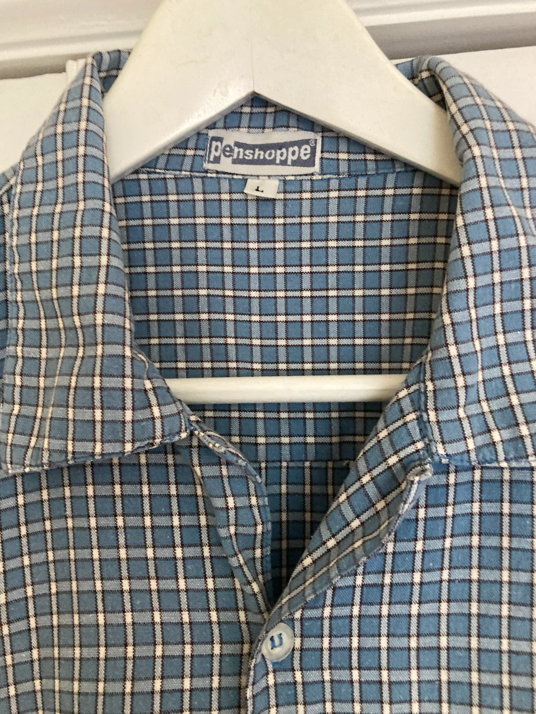 Pennyshoppe Men's Corton  Plaid Short Sleeve Shirt Size L