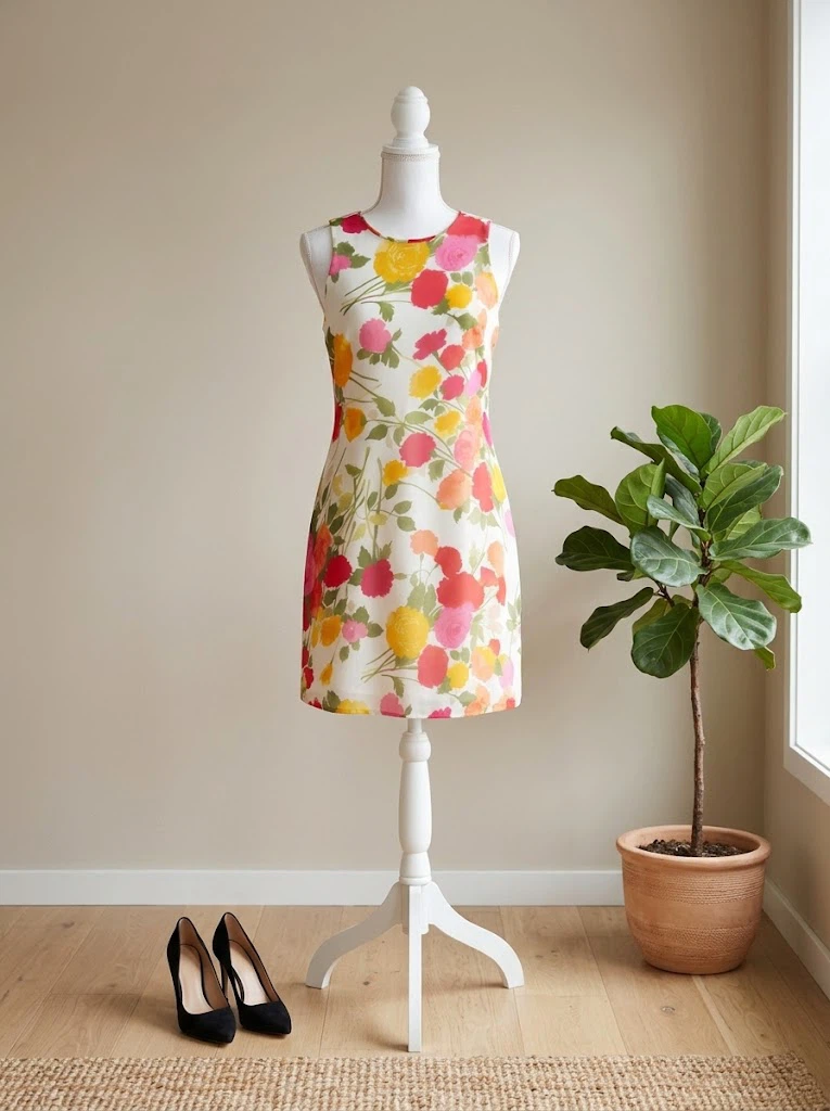 Women's Floral Sleeveless A-Line Dress - photo 2