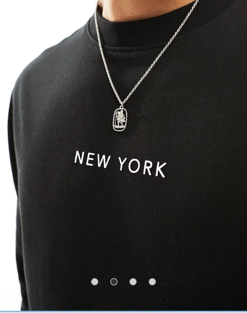 River Island New York crew neck sweatshirt in black, size M - photo 2