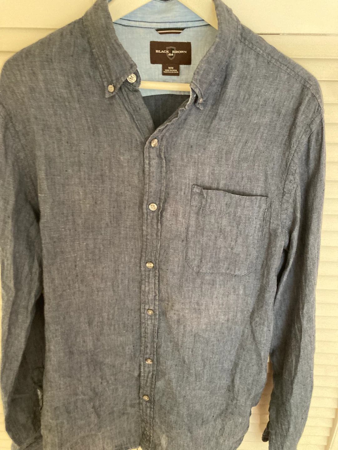 Men's Linen Long-sleeve Shirt M - photo 2