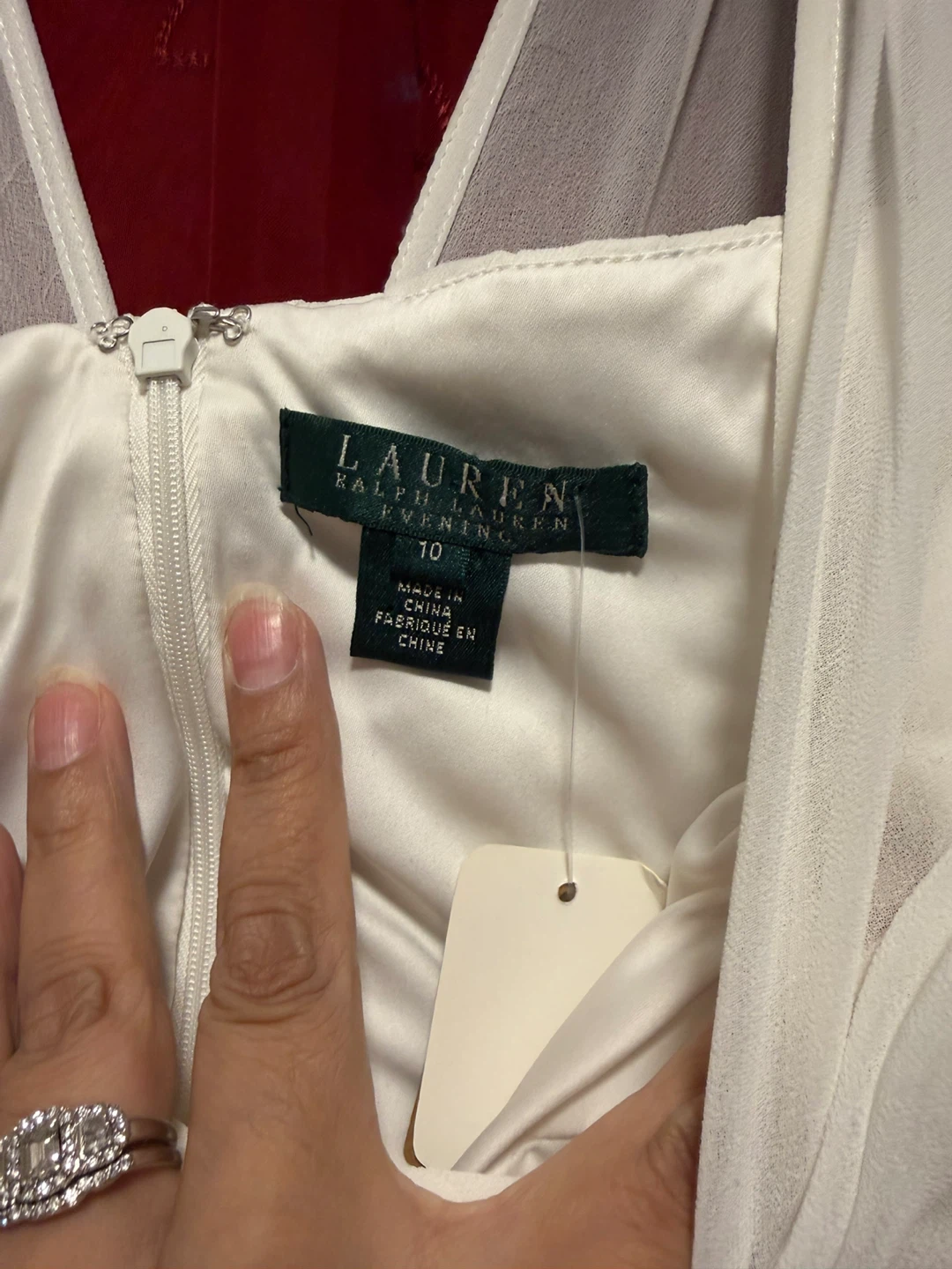 Lauren Ralph Lauren White Ruched Gown - photo 4