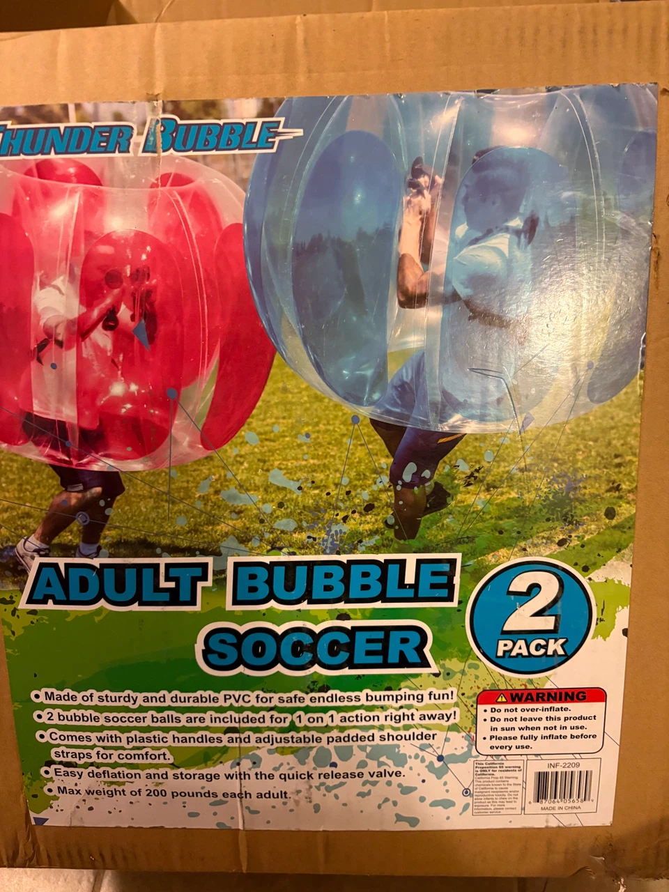 Thunder Bubble Adult Bubble Soccer 2 Pack