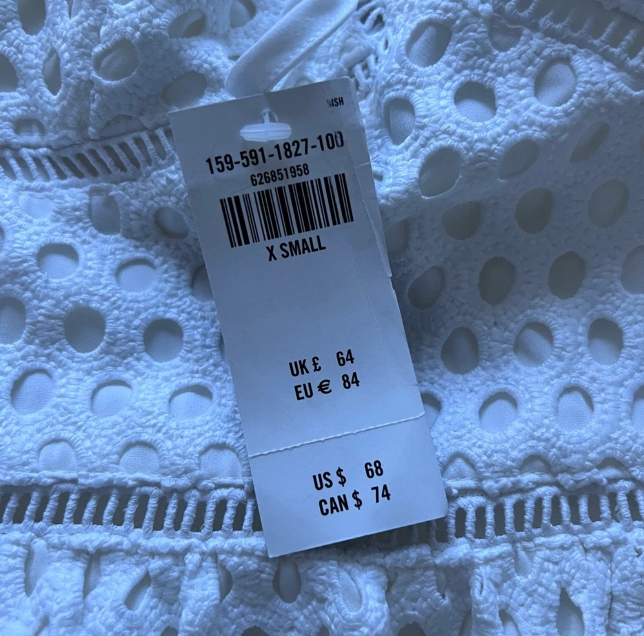 Abercrombie White Eyelet Dress - new with tags - photo 3