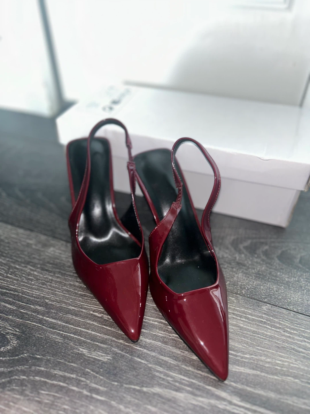 Burgundy Slingback Heels - photo 2