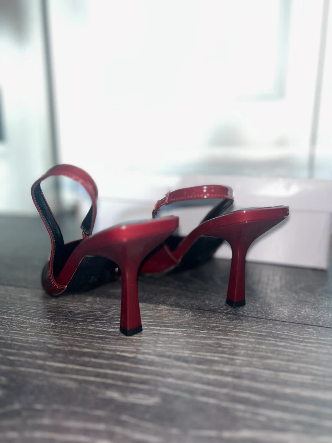 Burgundy Slingback Heels - photo 3