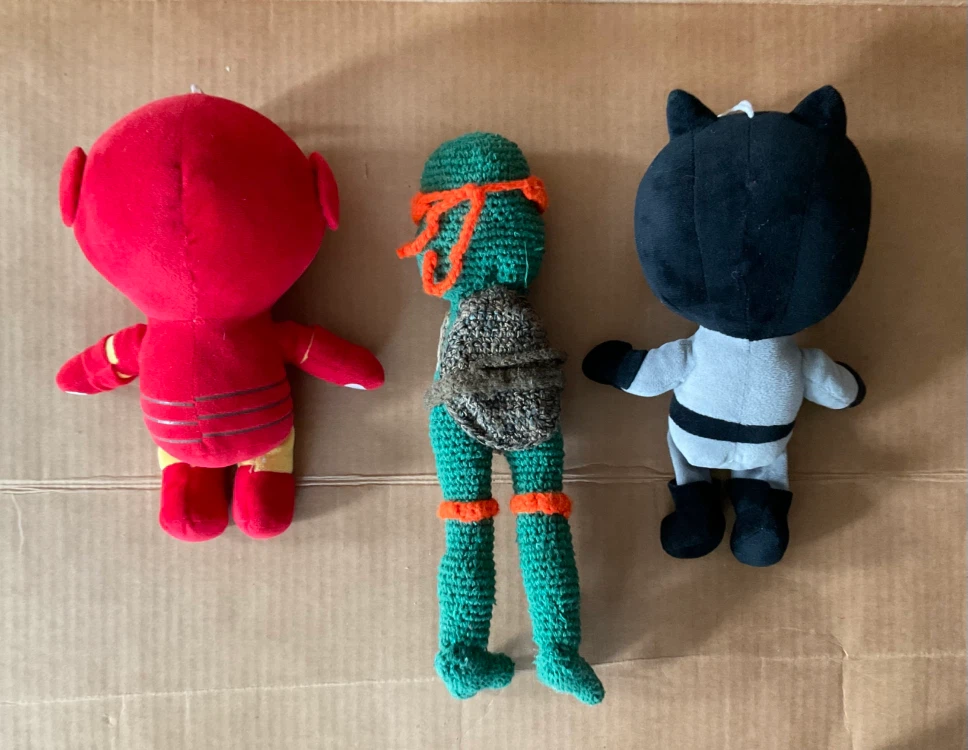 Iron Man, TMNT Michelangelo, and Batman Plush Toy Lot - photo 2
