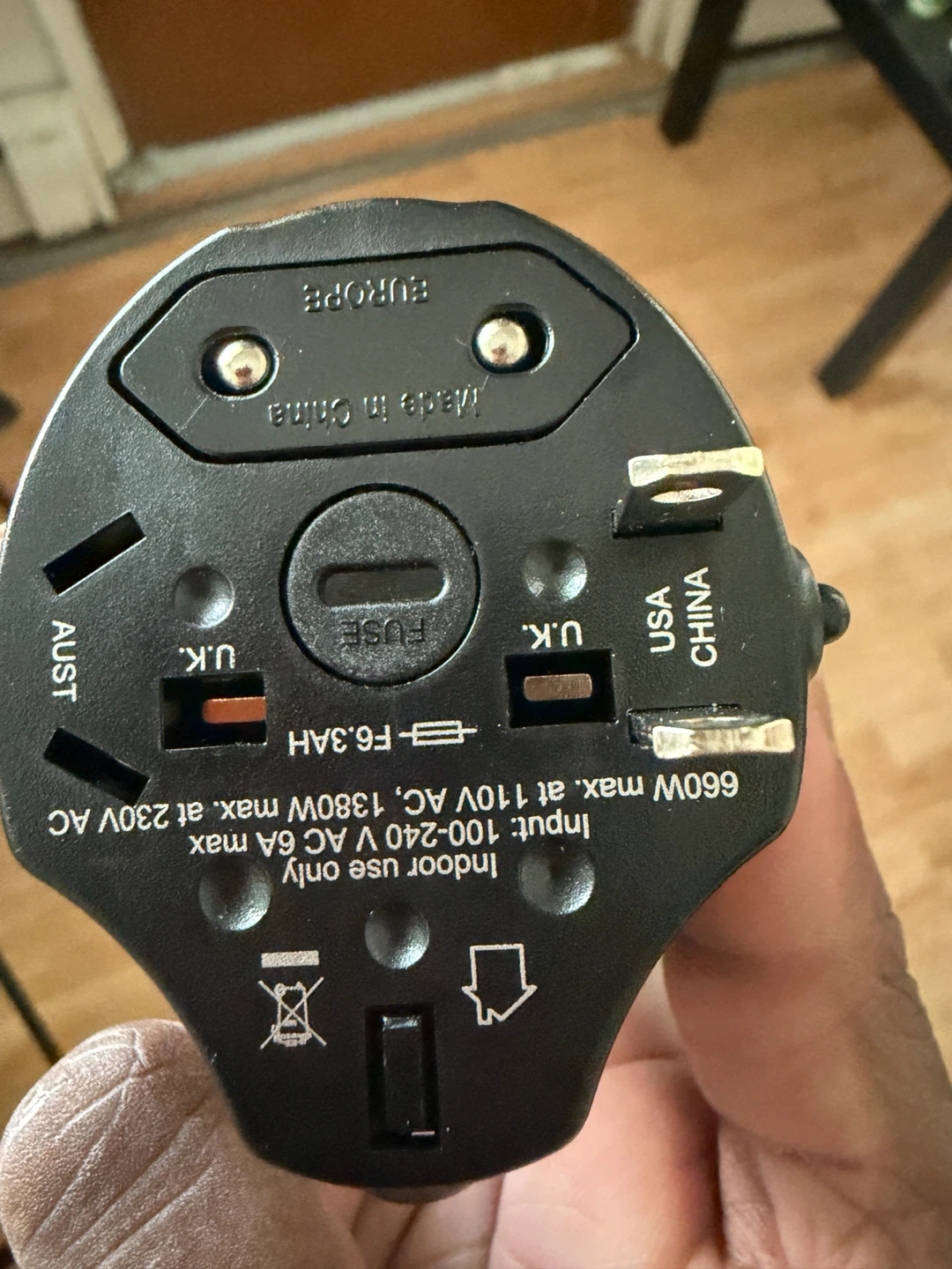 Universal Travel Adapter with Fuse