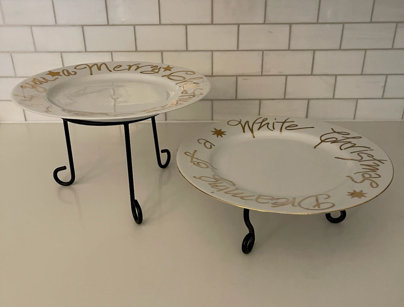 Set of 2 Metal Plate / Plant Stands - photo 4