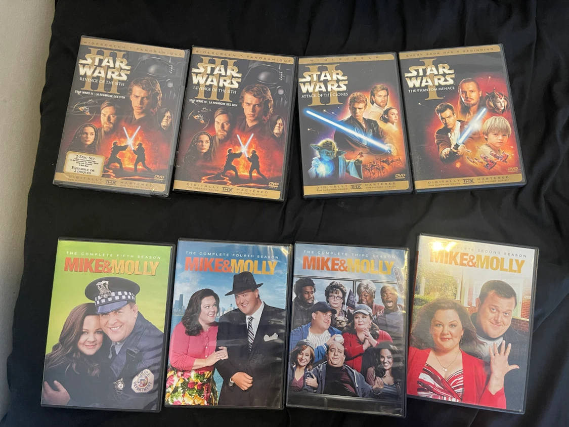 Star Wars DVDs, Mike & Molly 2-5