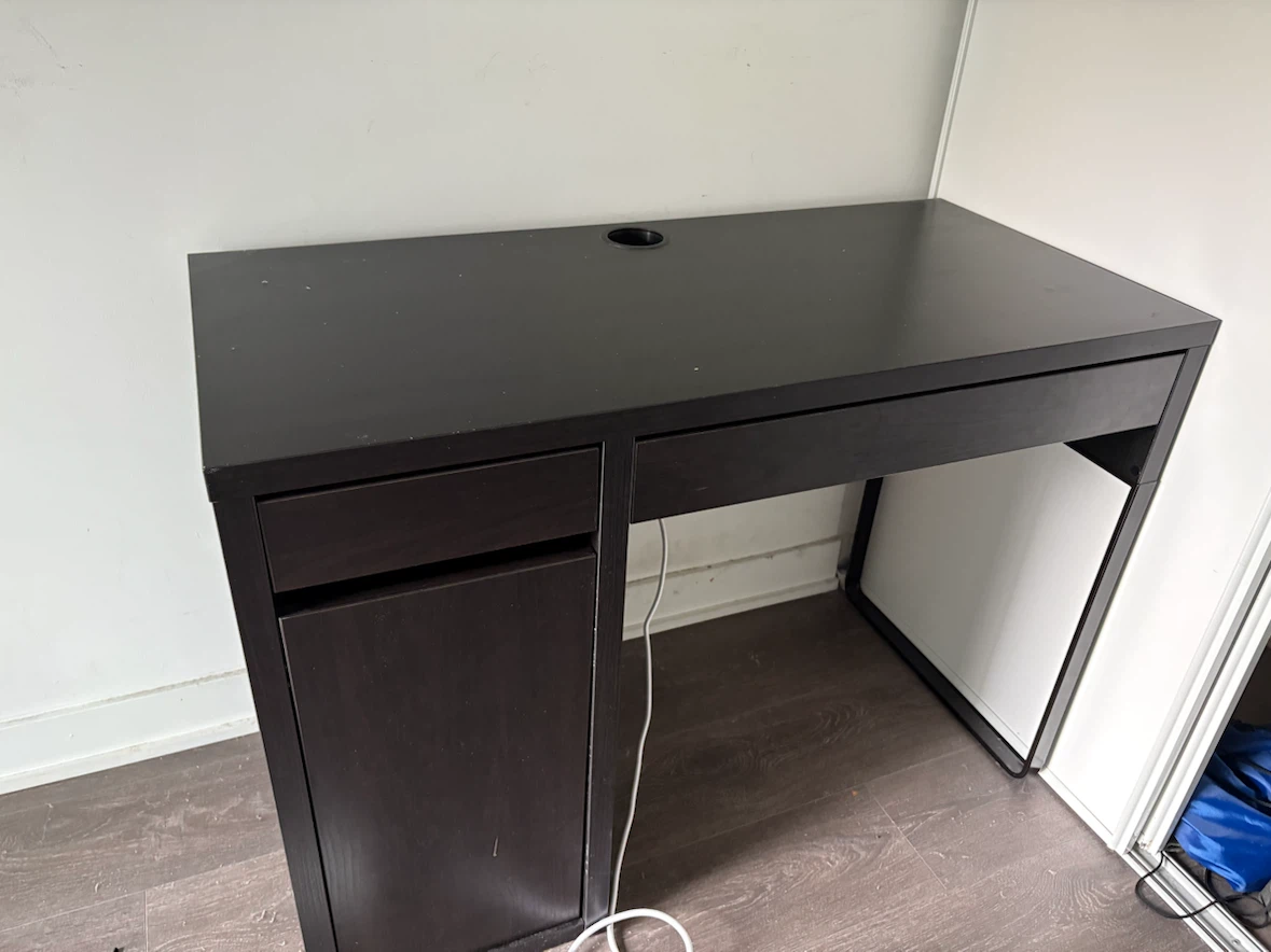 Black IKEA MICKE Desk