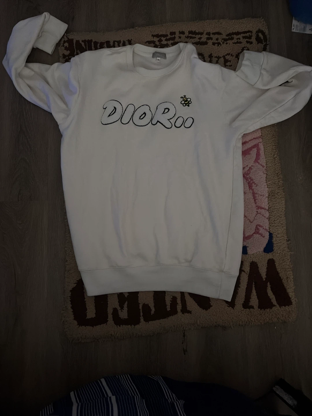 Dior White Graphic Crewneck Sweatshirt