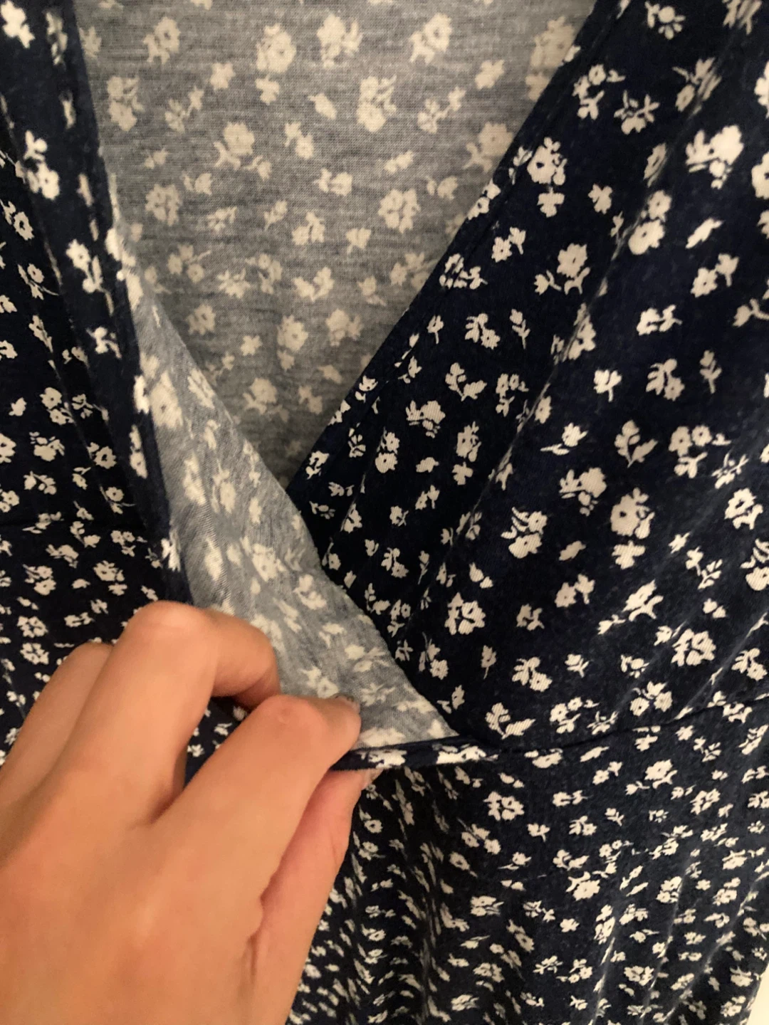 SHEIN Blue Floral Wrap Midi Dress - photo 4