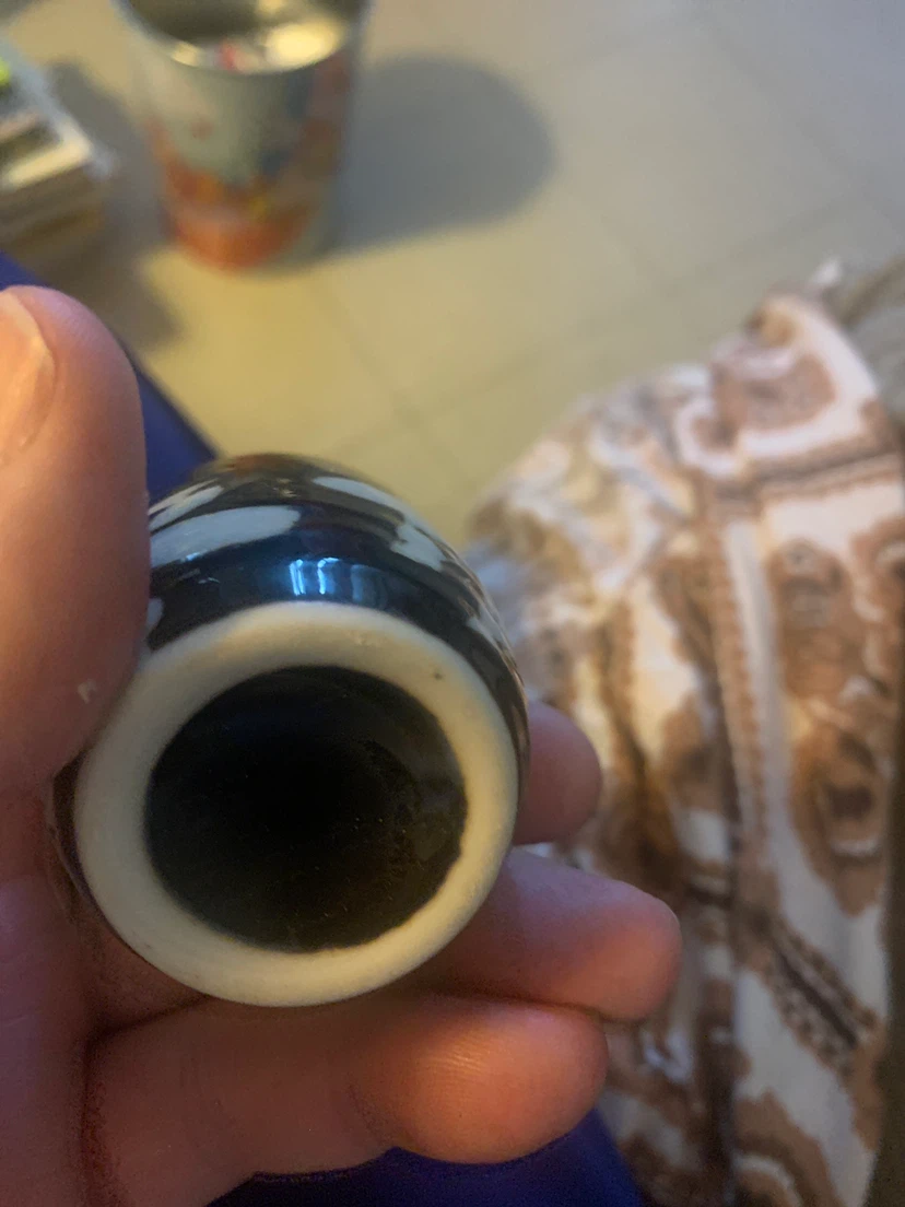 Small Decorative Shot Glass with Black and White Design - photo 3