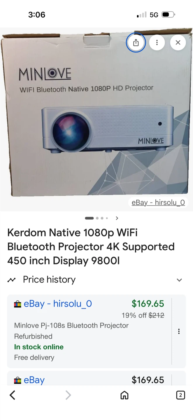 MINLOVE WiFi Bluetooth Native 1080P HD Projector - photo 3