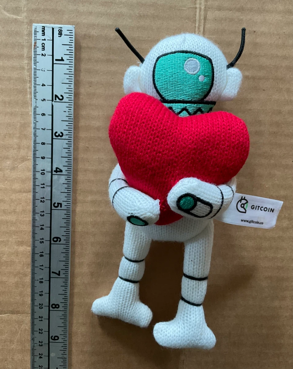 Gitcoin Plush Robot (rare Crypto / Web3 Swag Collectible) - photo 3