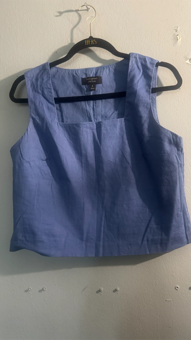 Banana Republic Blue Square Neck Sleeveless Top - Size S - photo 4