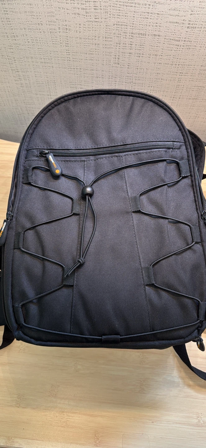 Black Camera Backpack with padded dividers - photo 2