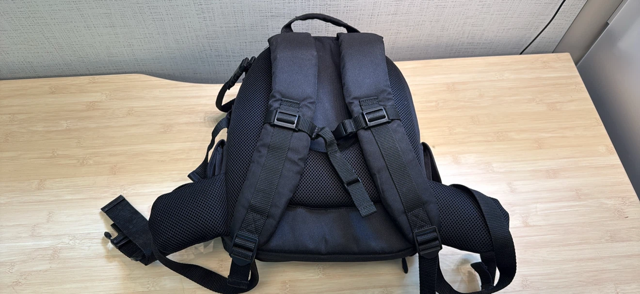 Black Camera Backpack with padded dividers - photo 5