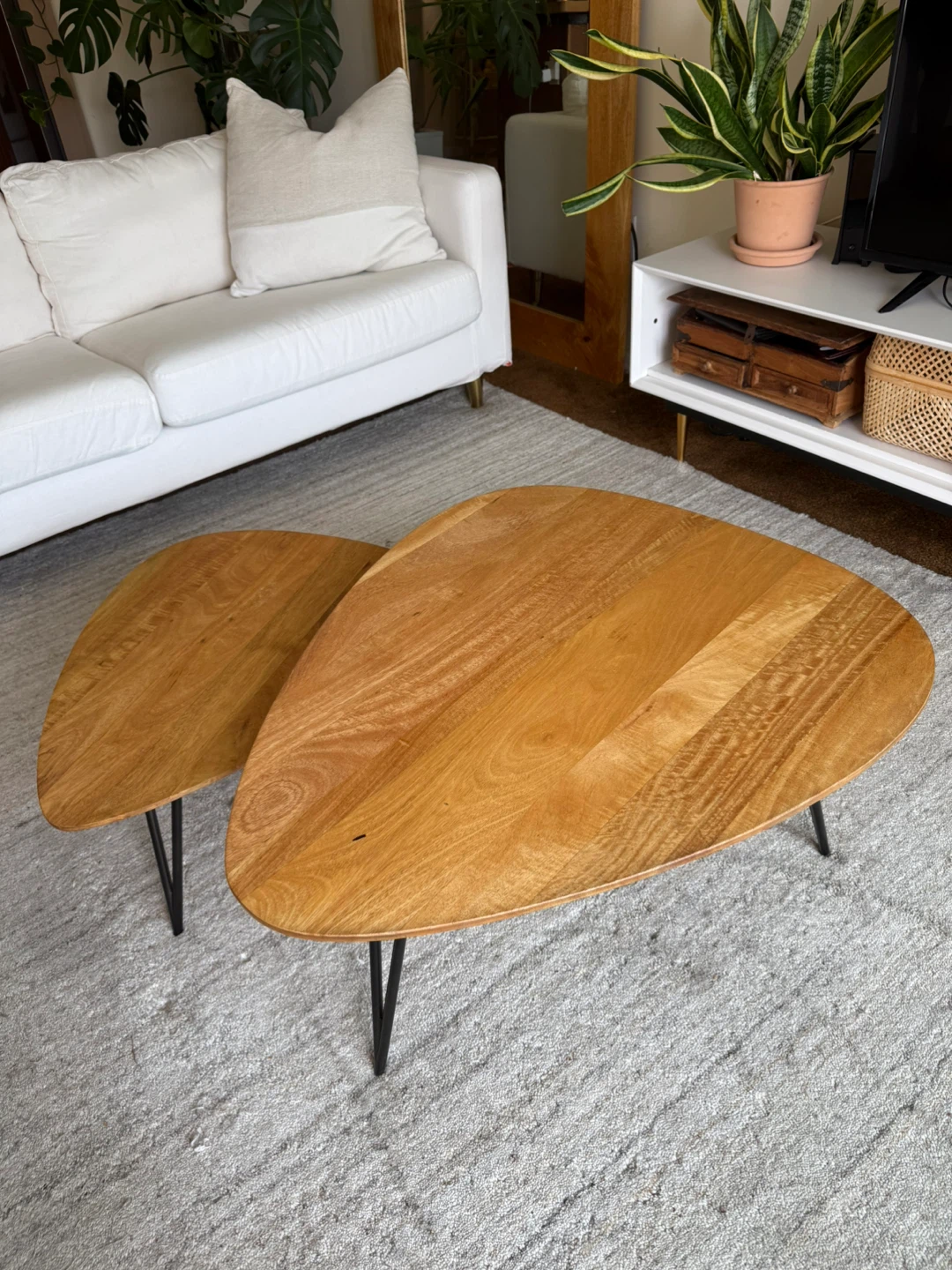 From The Source "Jimi” Mango Wood Coffee Table Set
