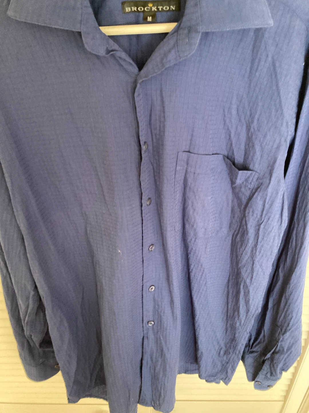 Brockton Men's Blue Plaid Button-Up Shirt