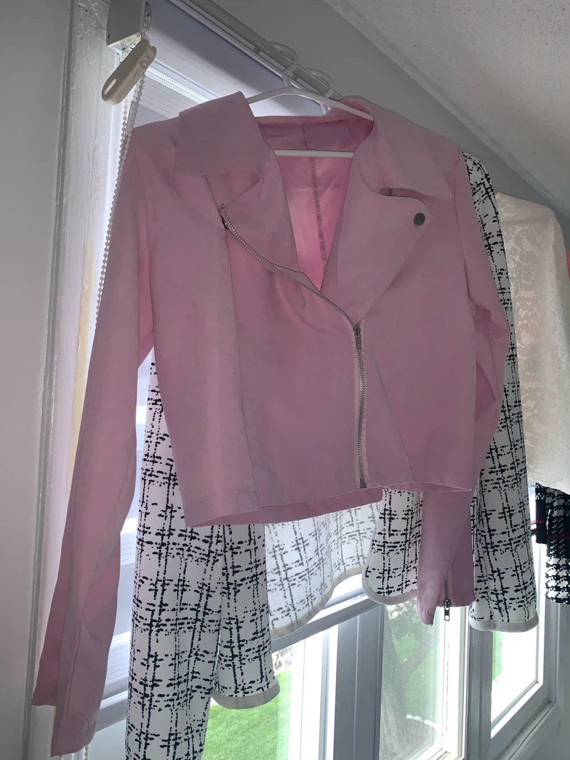 Pink Faux Suede Moto Jacket - photo 2