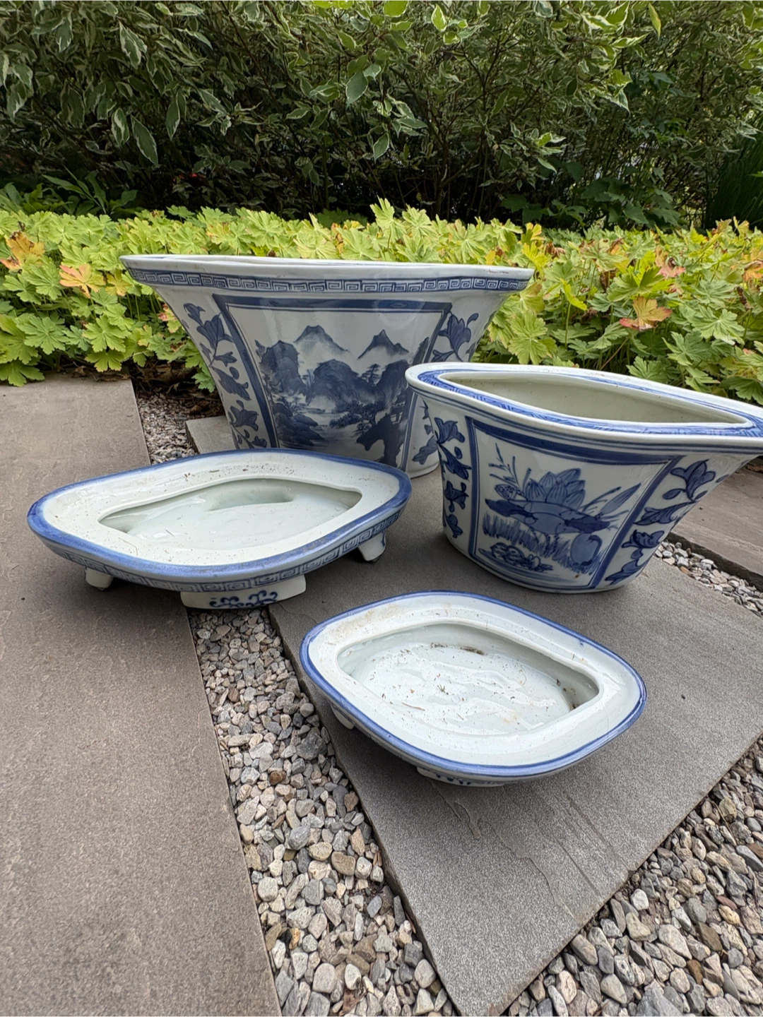 Set of Chinese Porcelain Planters