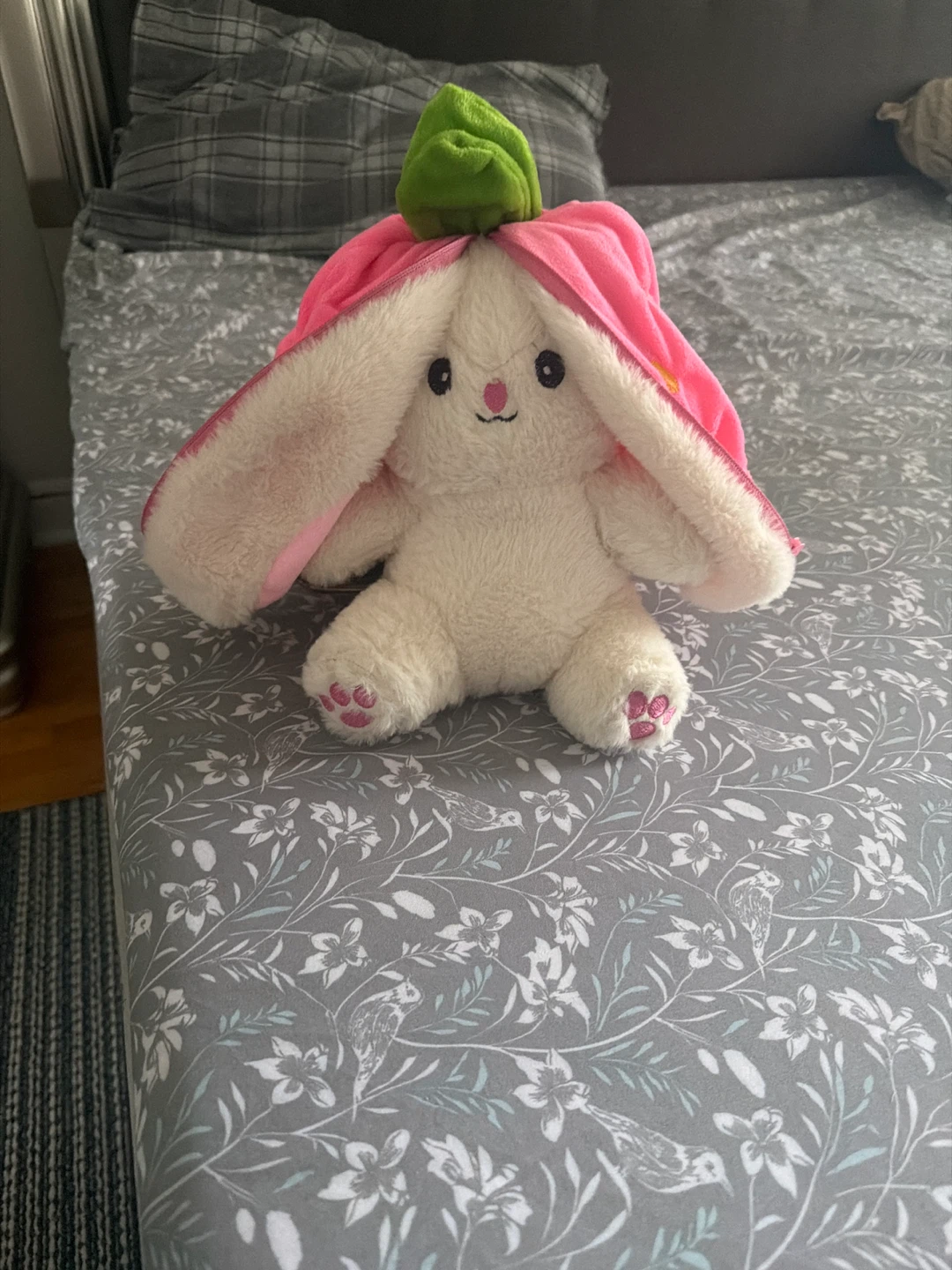 Plush Bunny with Flower Hat Toy - photo 3