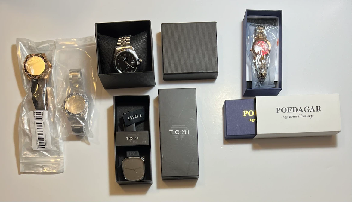 Assorted Watches - Poedagar, Tomi, and more